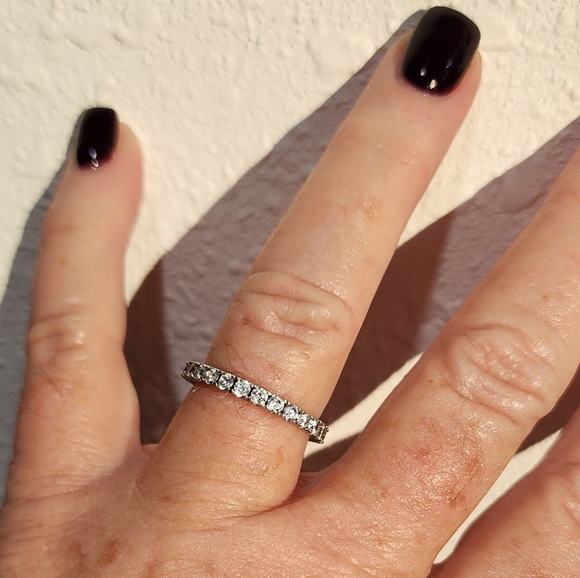 Ring, Anniversary Band Sterling - Picture 3 of 4